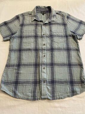 Toad&Co 100% Organic Cotton Plaid Short Sleeve Shirt Button Down Men’s Size L